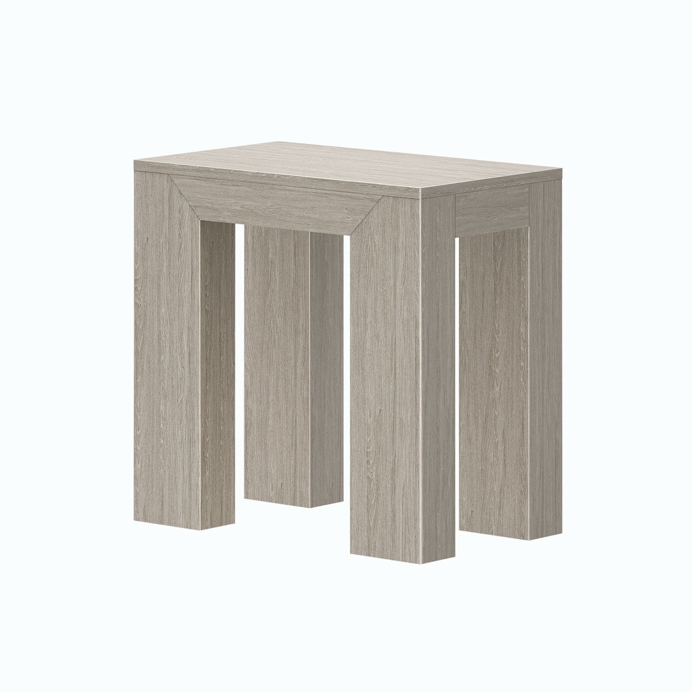 Plank and Beam Modern Rectangular Side Table   25