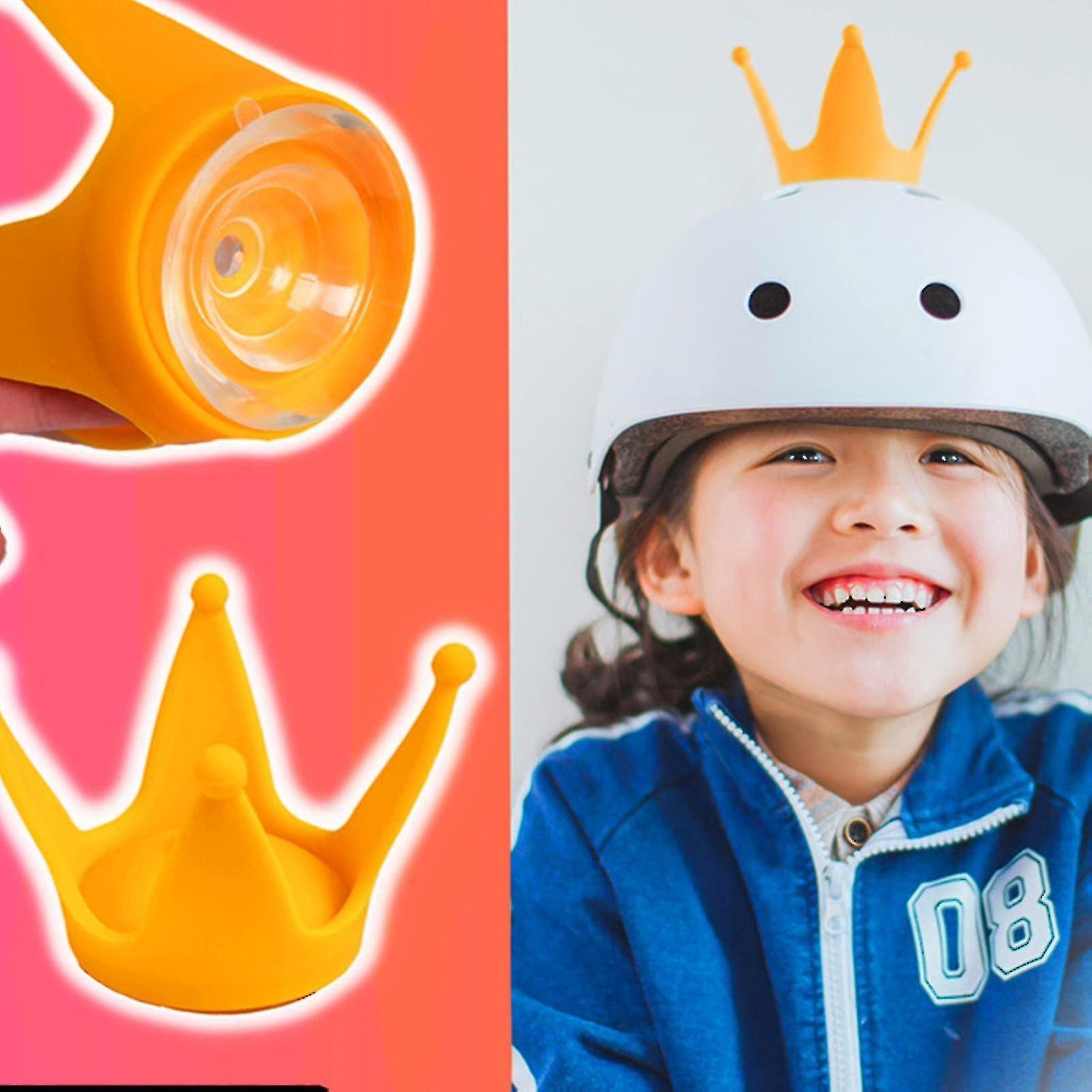 Helmet Crown Decor With Suction Cup Silicone Cute Motorcycle Helmet Crown For Kids