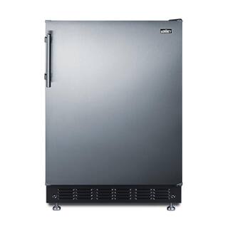 Summit Appliance 24 in. W 5.5 cu.ft. Mini Refrigerator without Freezer in Stainless Steel FF6BK2SSRS