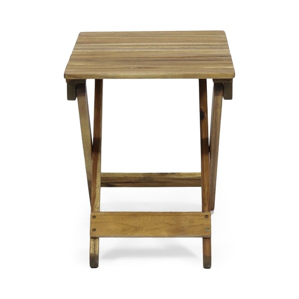 Roomfitters Outdoor Folding Wooden Side Table，Navy Blue