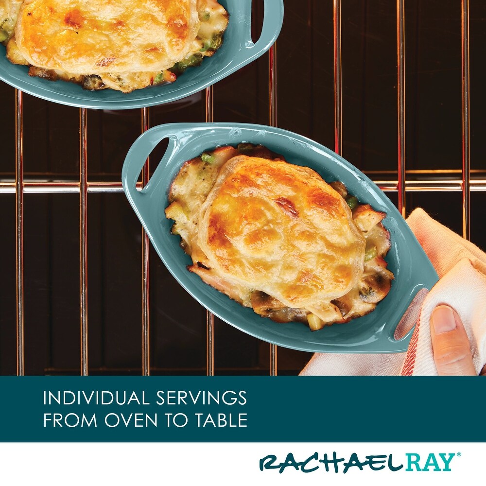 Rachael Ray Ceramics Oval Au Gratin Set  2 Piece