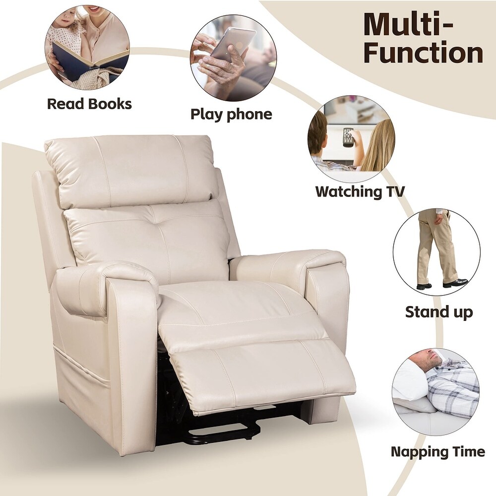 Lift Assist Massage Heating Recliner  Home Theater Leisure Recliner Electric Power Side Pocket Recliner Sofa for Elderly