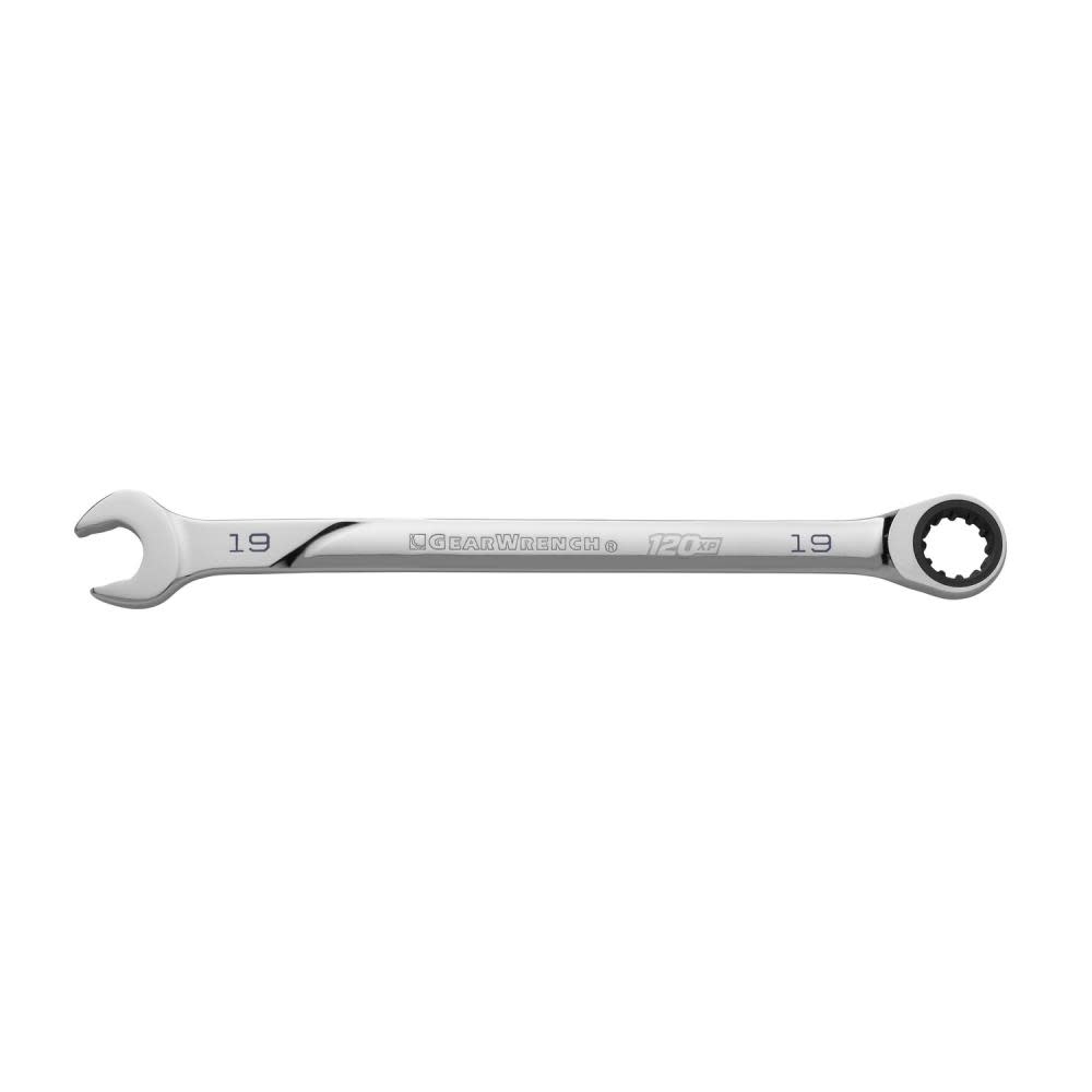 120XP? Combination Ratcheting Wrench， Universal Spline XL， 19mm