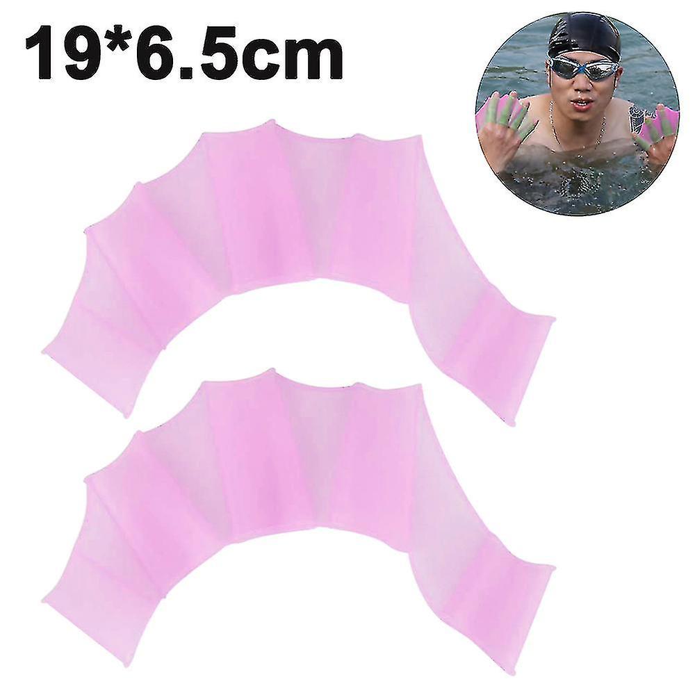 1 Pair Silicone Swimming Hand Webbed Silicone Swim Gear Fins Hand Webbed Flippers Compatible With Snorkeling Surfing Fitness