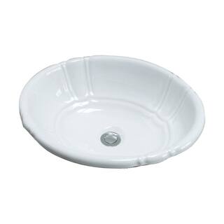 Barclay Products Lisbon 17.37 in. Drop-In Bathroom Sink in White 4-710WH