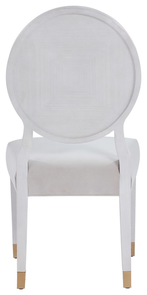 Miranda Kerr Oval Back Dining Wood Side Chair  Set of 2  White   Transitional   Dining Chairs   by Universal Furniture Company  Houzz