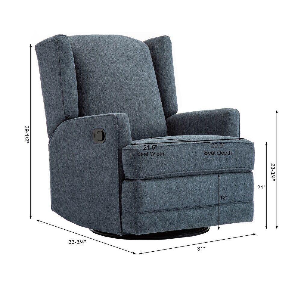 Glider Recliner Swivel Wingback Chair Smooth reclining Massage Chairs