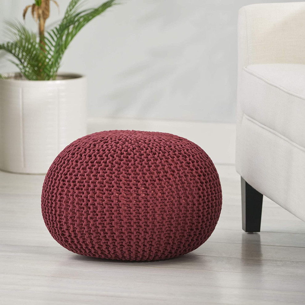 Modern Cotton Pouf   Transitional   Footstools And Ottomans   by Imtinanz  LLC  Houzz