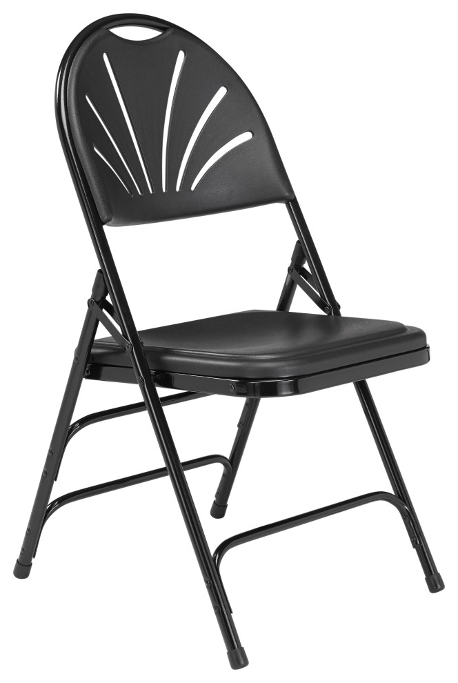 NPS 1100 Fan Back With Triple Brace Double Hinge Folding Chair  Set of 4   Contemporary   Folding Chairs And Stools   by National Public Seating  Houzz