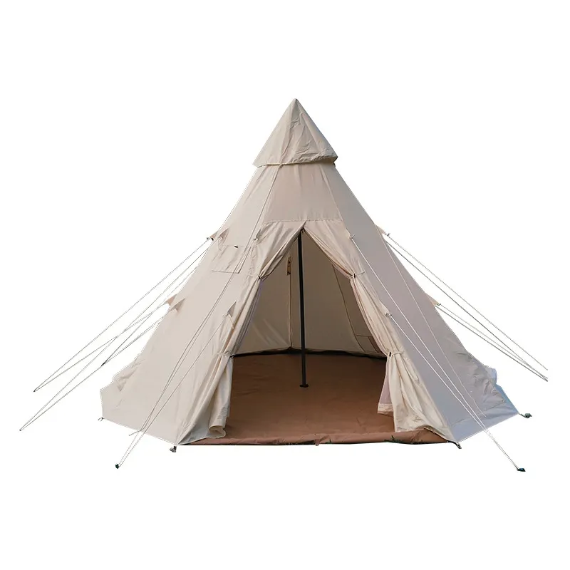 Wholesale Luxury Outdoor Large Glamping Camping Four Seasons For Adult Canvas Teepee Tipi Tents