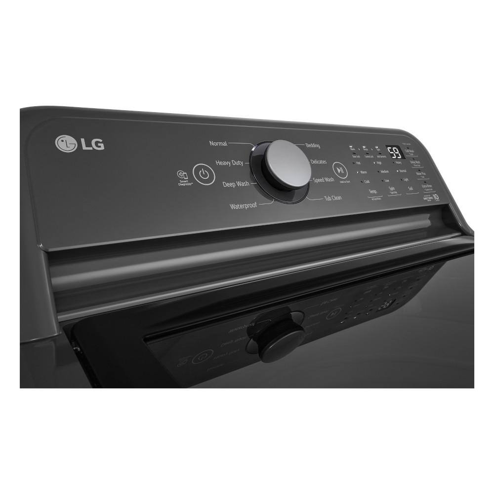 LG 5 Cu. Ft. Top Load Washer in Middle Black with Impeller and TurboDrum Technology WT7150CM