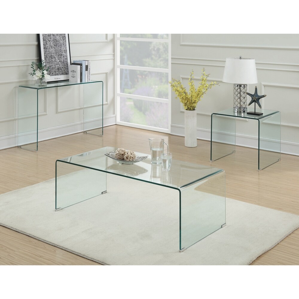 Coaster Furniture Ripley Clear Rectangular Sofa Table