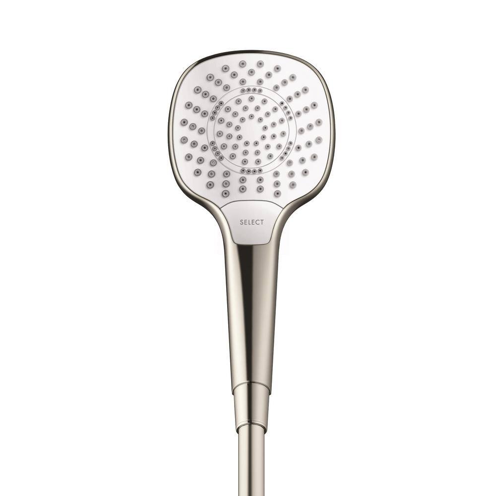 Hansgrohe 3-Spray 4.3 in. Single Wall Mount Handheld Adjustable Shower Head in Brushed Nickel 04723820