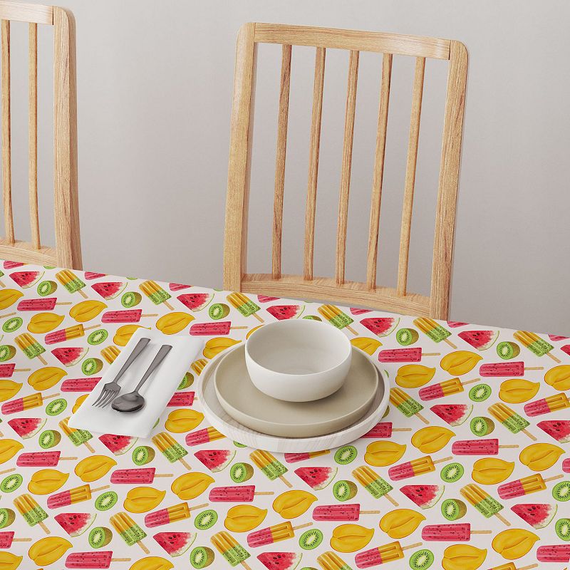 Square Tablecloth， 100% Polyester， 70x70， Summer Fruit Pops