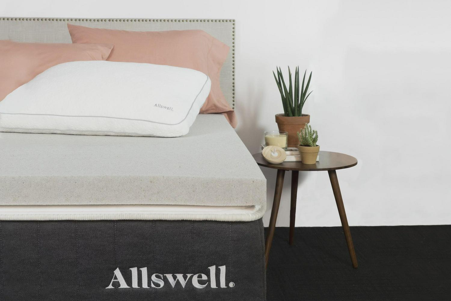 Allswell 2 Energex Foam Mattress Topper Infused with Graphite and Copper Gel， Queen