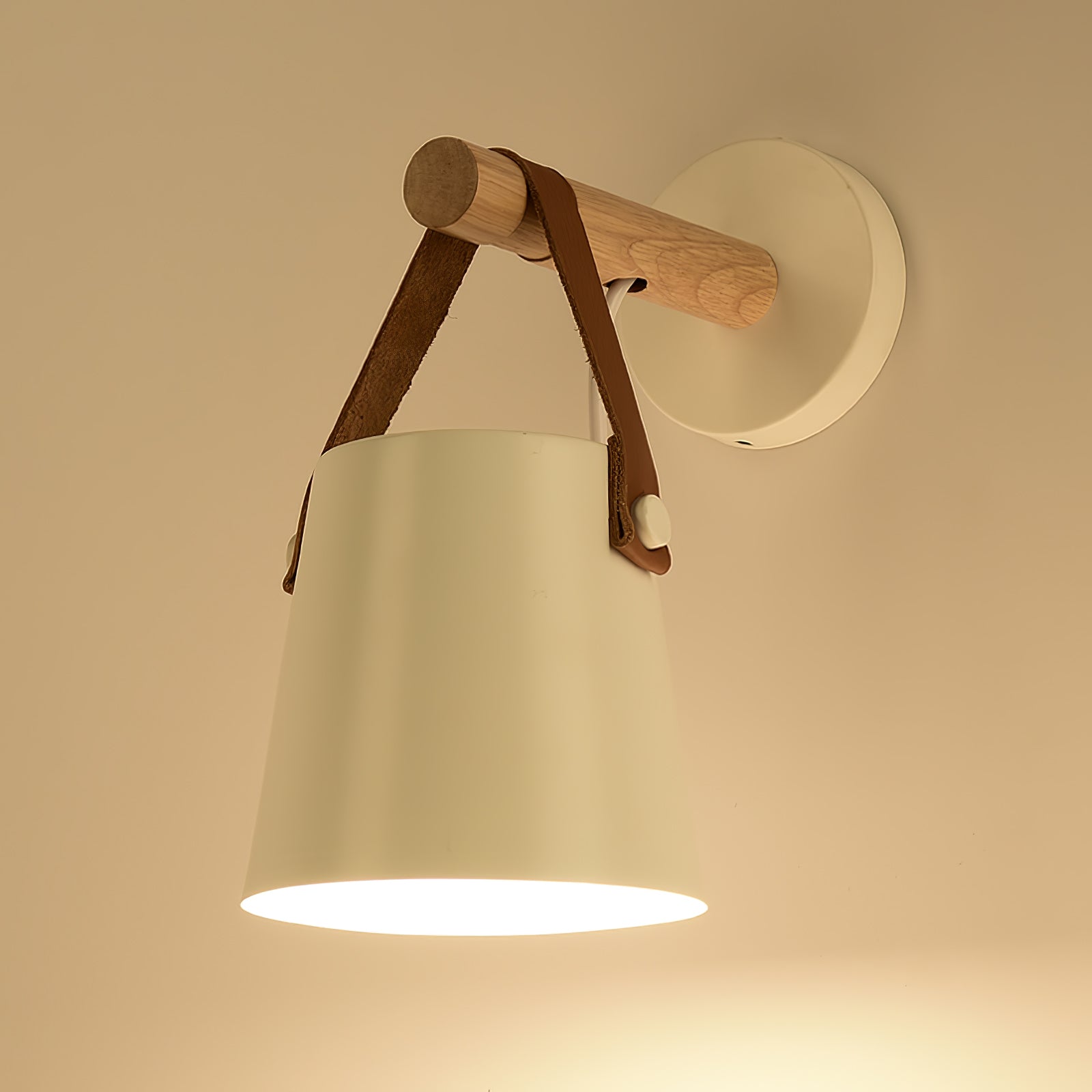 Wooden Conical Wall Light