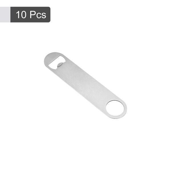 10pcs Stainless Steel Flat Beer Bottle Openers 7.09