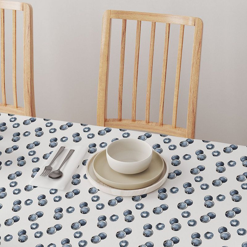 Square Tablecloth， 100% Polyester， 54x54， Blueberry Picnic