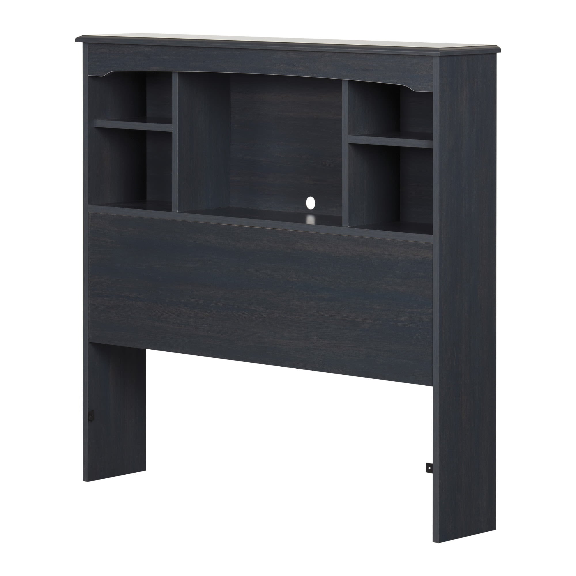 South Shore Aviron Twin Bookcase Headboard 39'', Blueberry