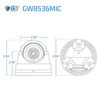 GW Security 64-Channel 8MP 16TB NVR Smart Security Camera System w64 Wired Turret Cameras 3.6 mm Fixed Lens Artificial Intelligence GW8536MIC64-16T