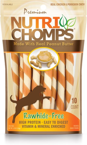 Nutri Chomps Mini Peanut Butter Flavor Twist Dog Treats