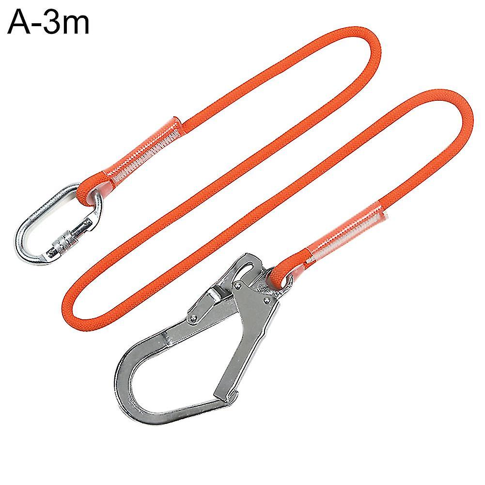 Farfi Outdoor Construction Working Harness Belt Safety Lanyard Fall Protection Rope