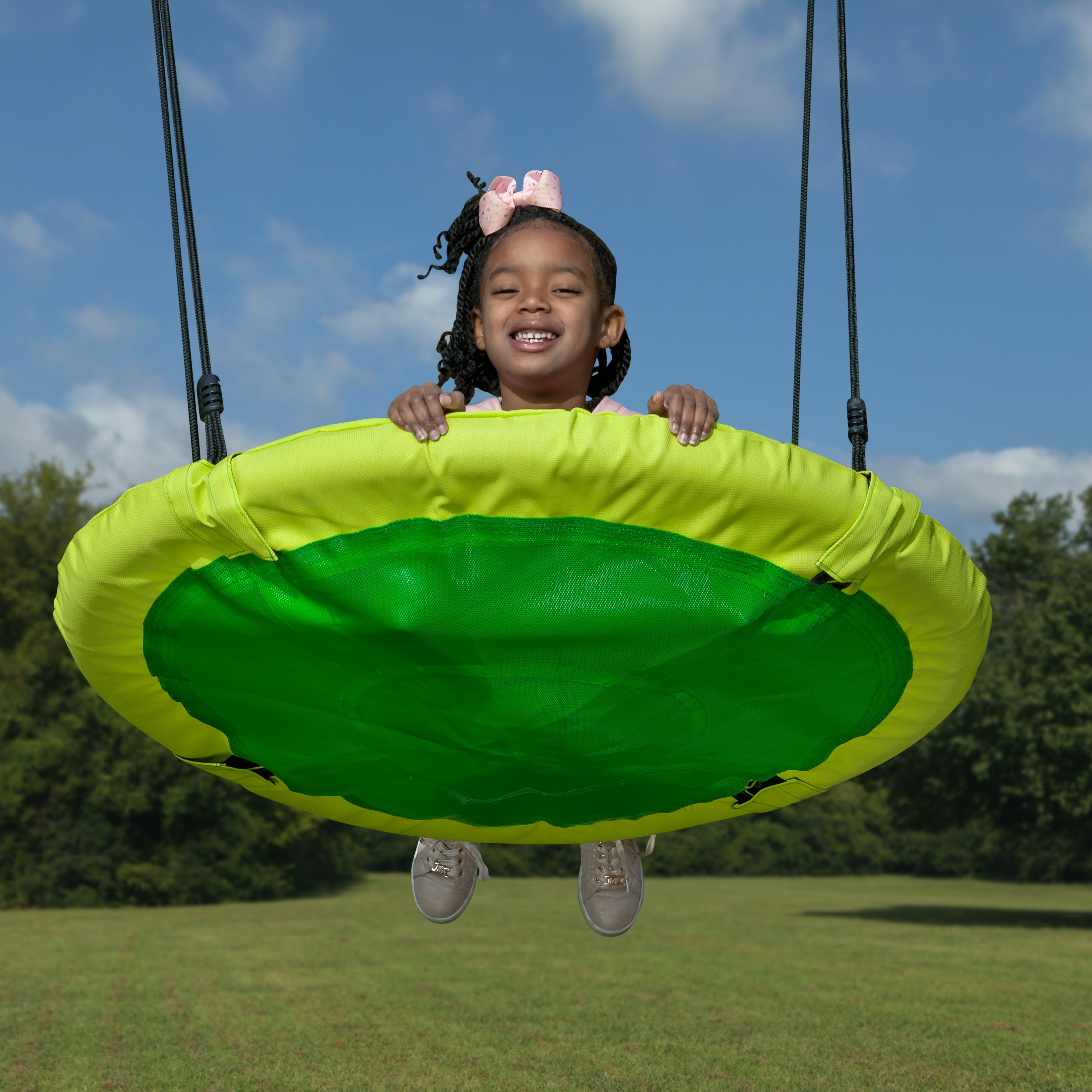 Creative Cedar Designs Kids Saucer Swing- Green