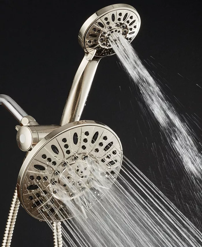 Aquadance High-Pressure 48-Setting Shower Head Combo with Extra-long 6 Foot Hose