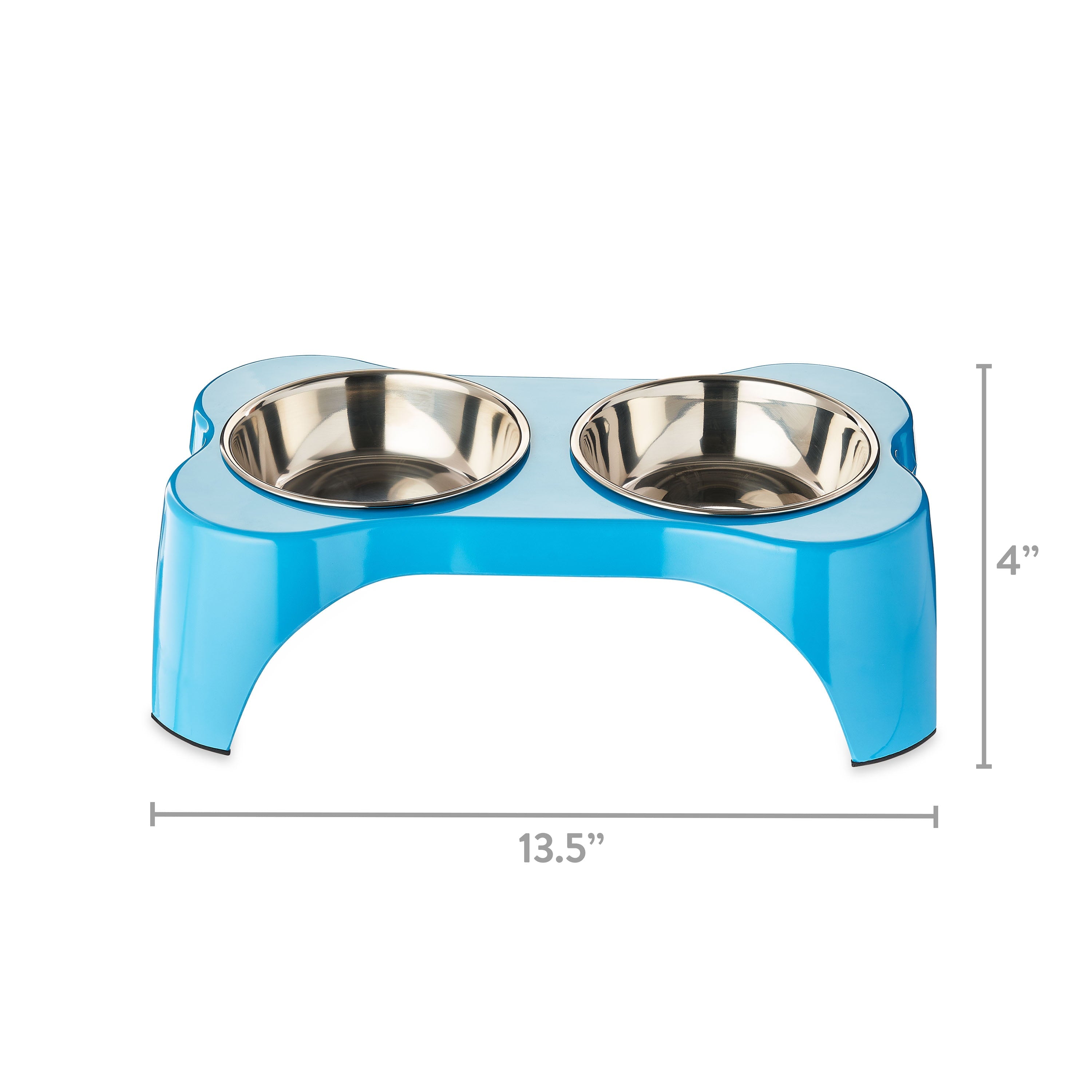 Vibrant Life Elevated Dog Bowls, Teal, Medium