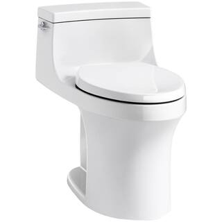 KOHLER San Souci 1-Piece 1.28 GPF Single Flush Elongated Toilet in White K-5172-0