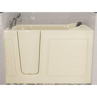 Universal Tubs Safe Premier 60 in. x 30 in. Left Drain Walk-In Non-Whirlpool Bathtub in Biscuit HD3060WILBS-CP