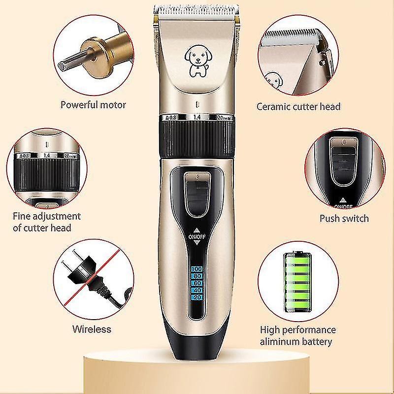 New2022 New Electric Pet Clipper Dog Hair Clipper For Dogs Reachageable Trimmer Haircut Cat Hair Cutting Remover Machine