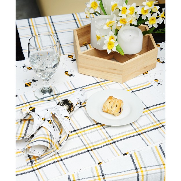 C amp f Home Honey Bee Plaid Placemat Set Of 6