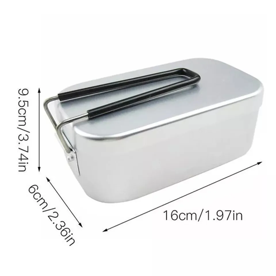 Laribon Outdoor Picnic  Lunch Container Boxes Set Camping Mess Kit for Hiking  Lunch Box with Stainless Steel Handle