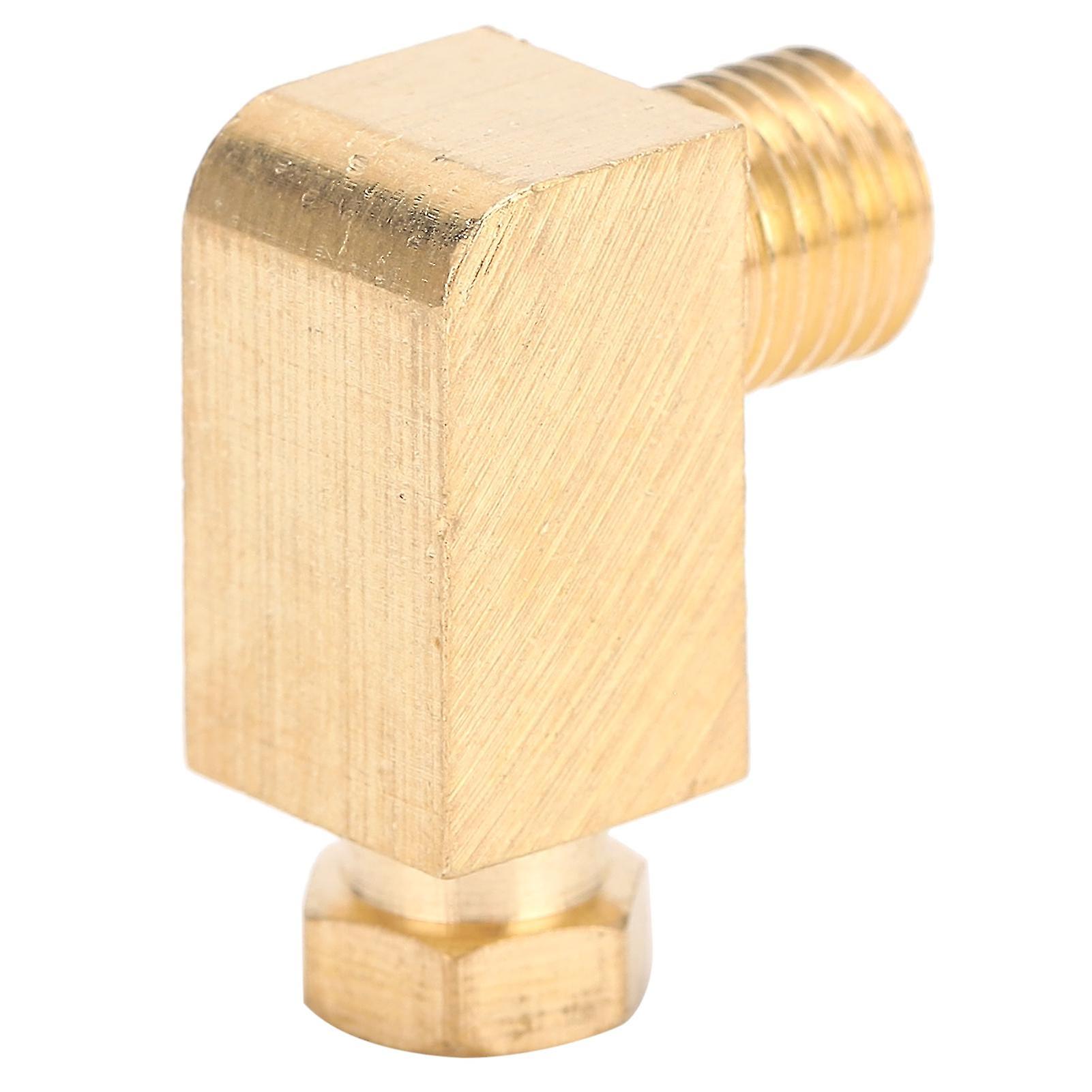 Brass 90 Degree Elbow Compression Tube Pipe Fitting Connector Adapter for Oil Lubrication SystemPL408 4mm / 0.16in M8 x 1