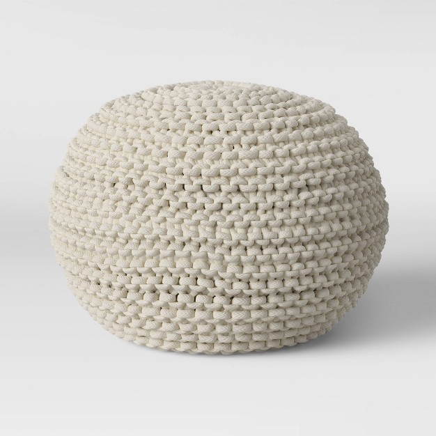 Cloverly Chunky Knit Pouf