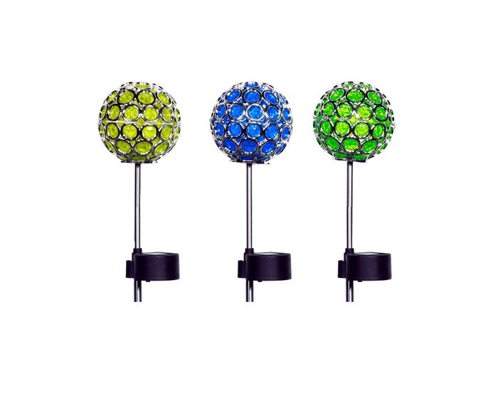 Alpine Solar Ball Garden Stake with LED Light- SKY212ABB