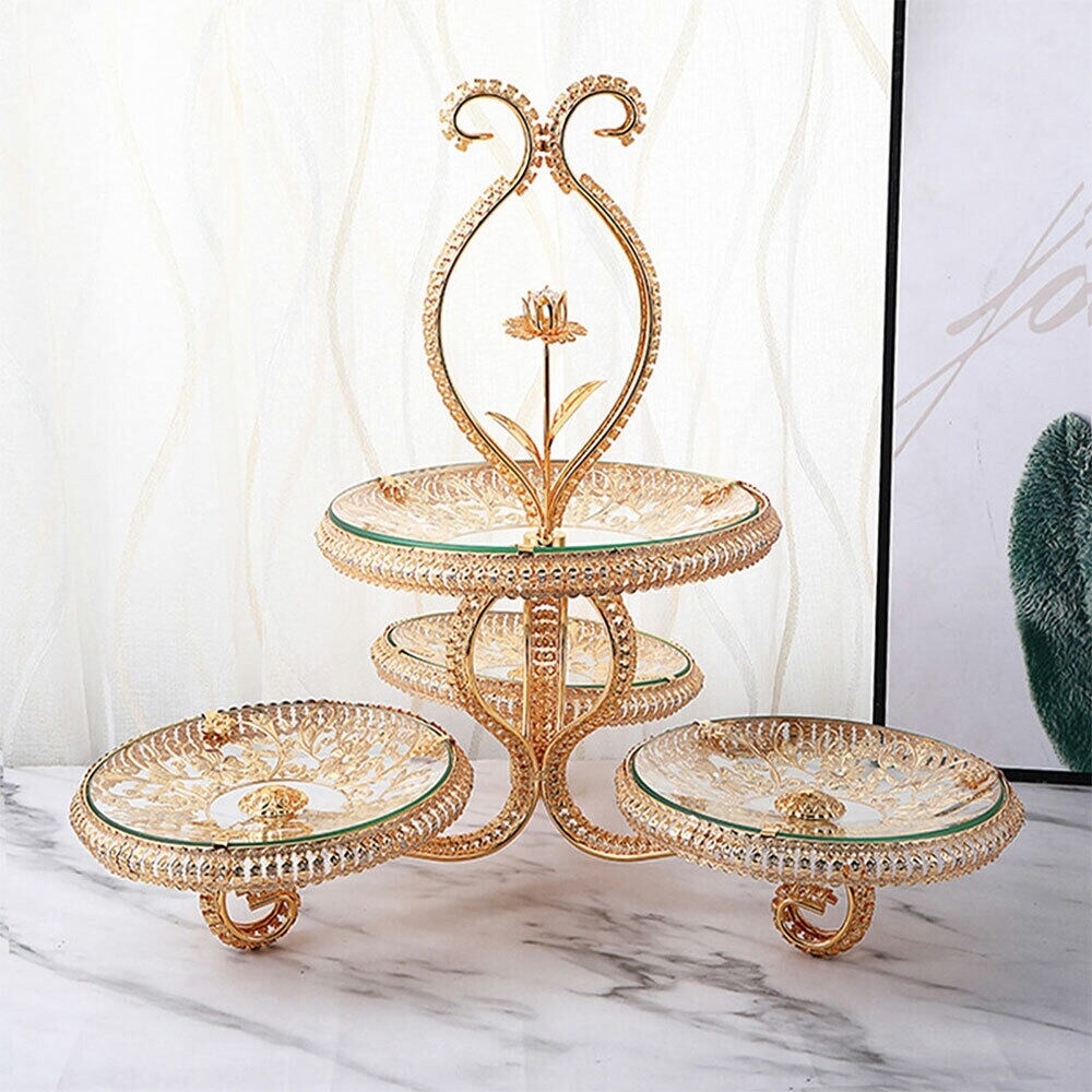 4 Tier Gold Cake Stand Set for Birthday Party