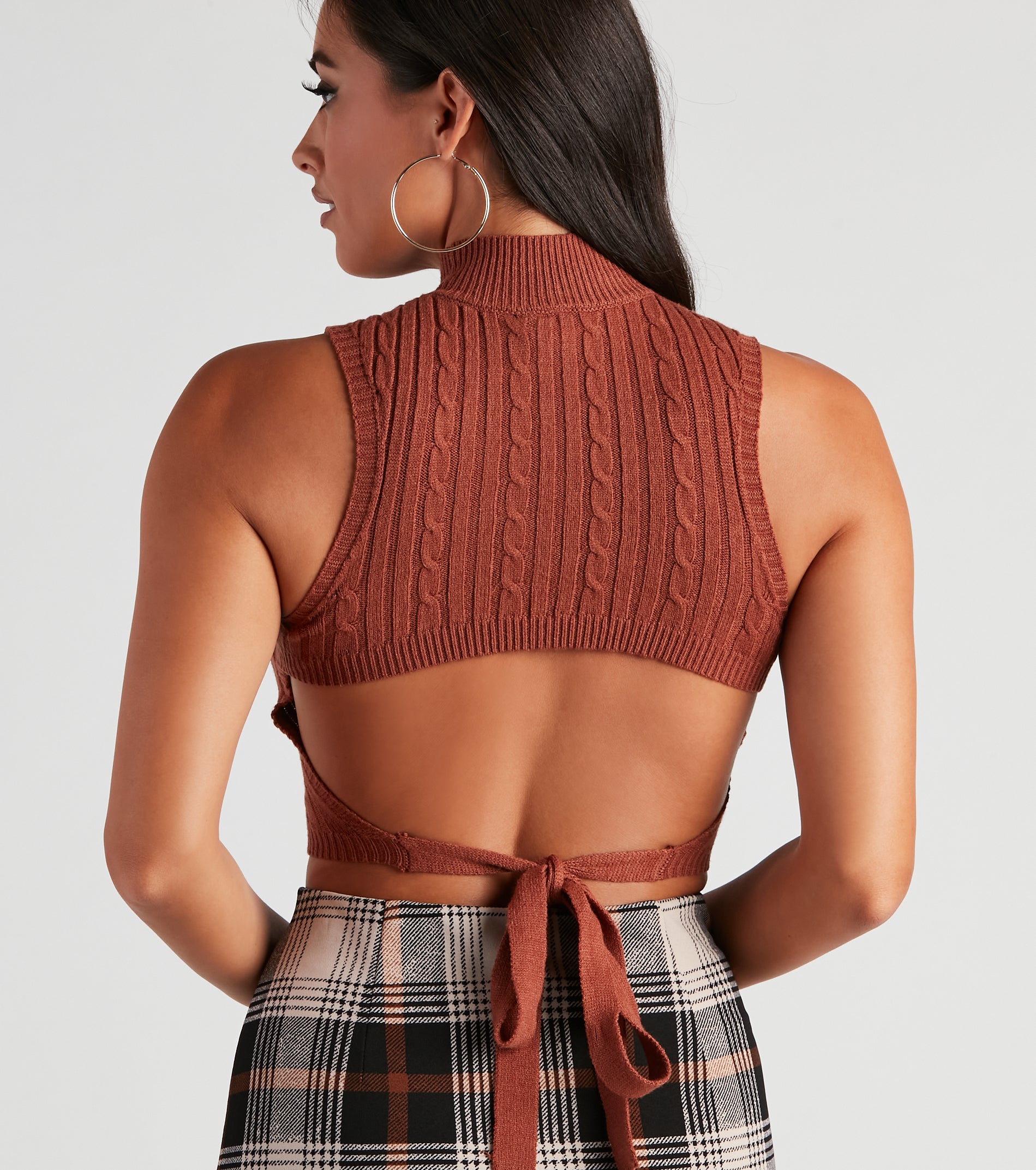 Fall For You Cable Knit Crop Top