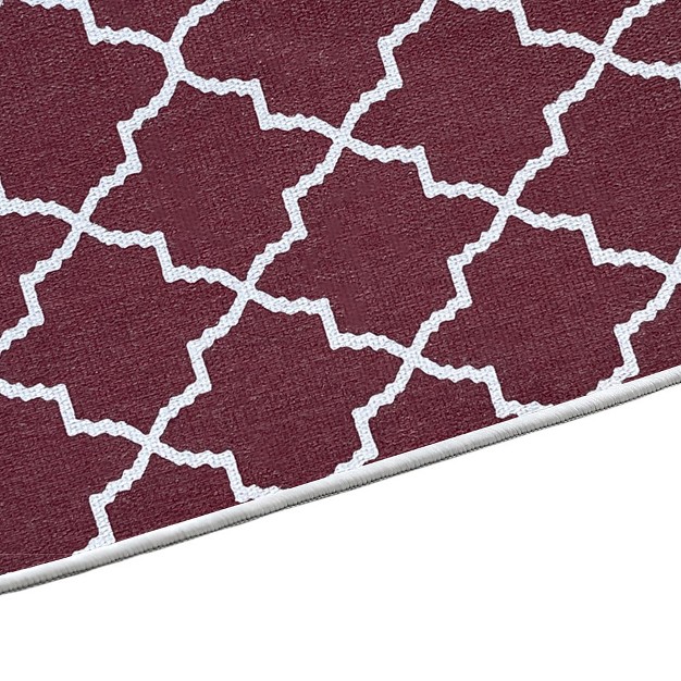 Sussexhome Lattice Collection Cotton Heavy Duty Low Pile Area Rug 2 x27 X 3 x27