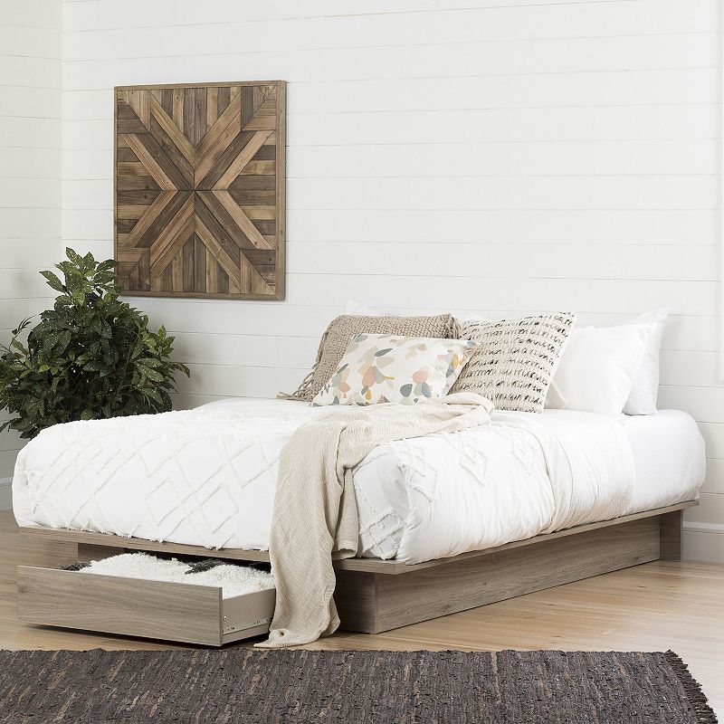 South Shore Primo Full/Queen Platform Bed with Drawer