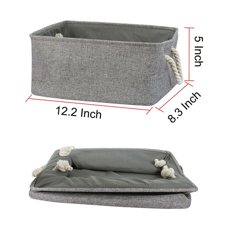 Collapsible Storage Bin Basket Organizer Box Fabric Container S Size