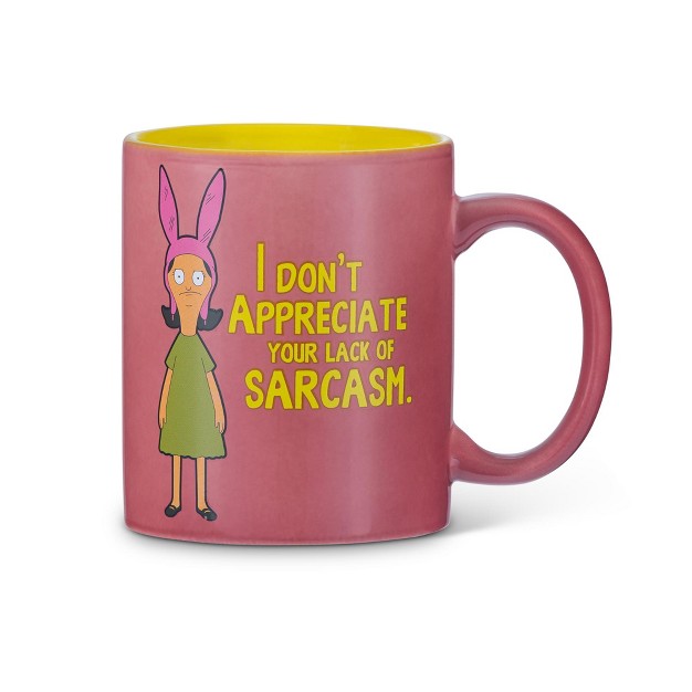 Surreal Entertainment Bob x27 s Burgers Louise Belcher Sarcasm 12oz Coffee Mug