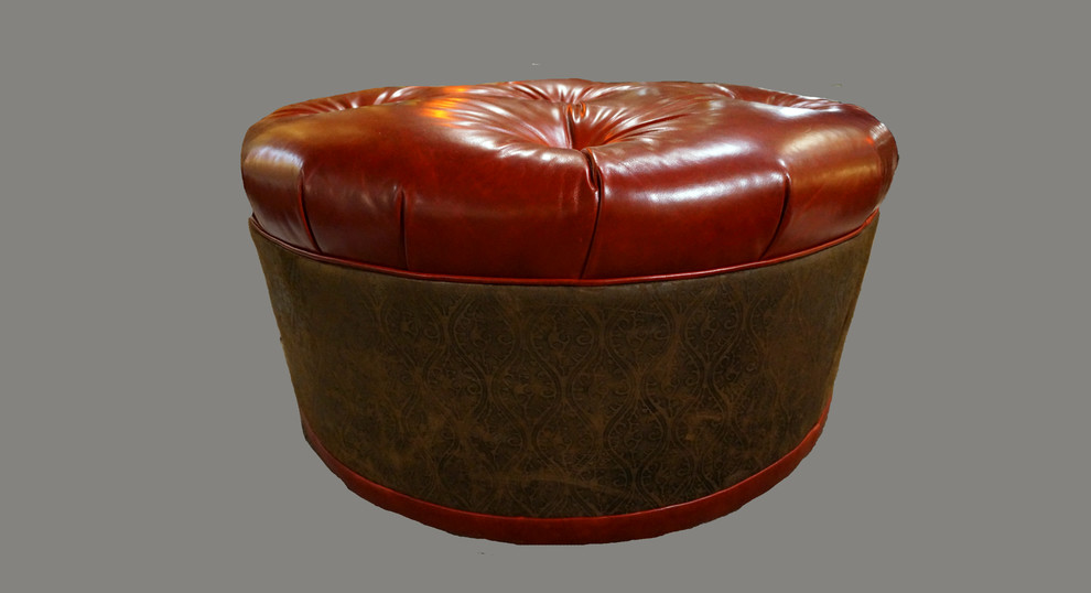 quotRoja quotOttoman   Southwestern   Footstools And Ottomans   by Great Blue Heron Furniture  Houzz