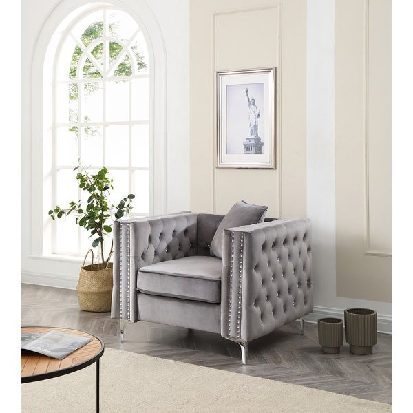 Paige Tufted Velvet Living Room Chair