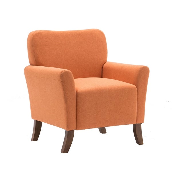 Porthos Home Inia Accent Chair， Fabric， Flared Armrests， Wooden Legs