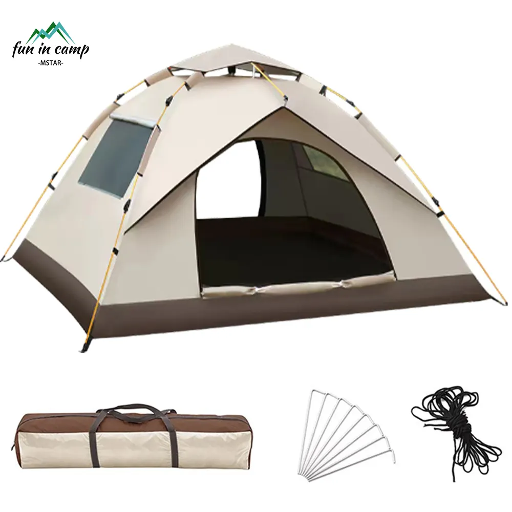 Hot Selling Outdoor Hiking Family 3 4 Person Tent Waterproof And Windproof Camping Mountain Quick Portable