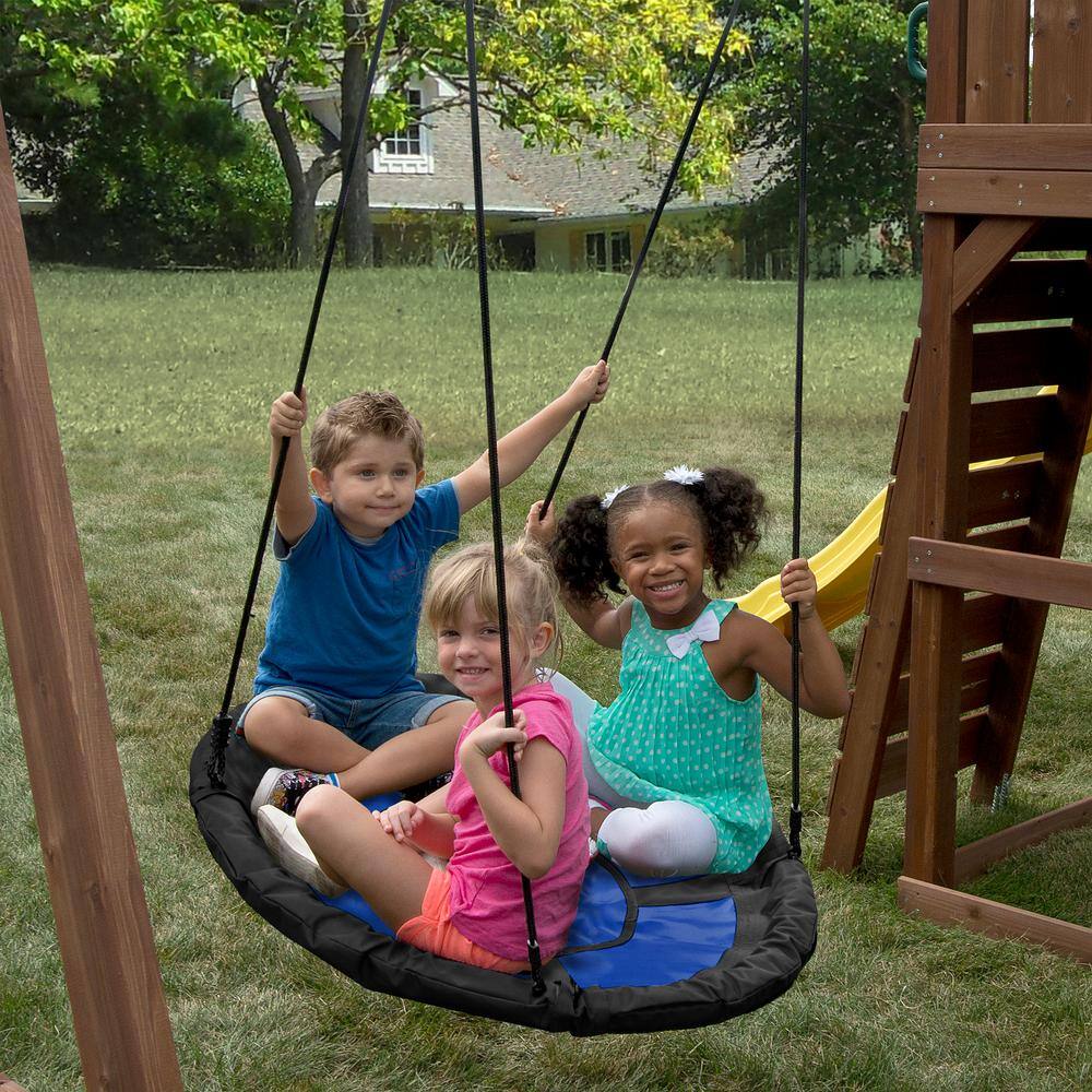 Swing-N-Slide Playsets Blue Nest Swing with Nylon Rope WS 4861