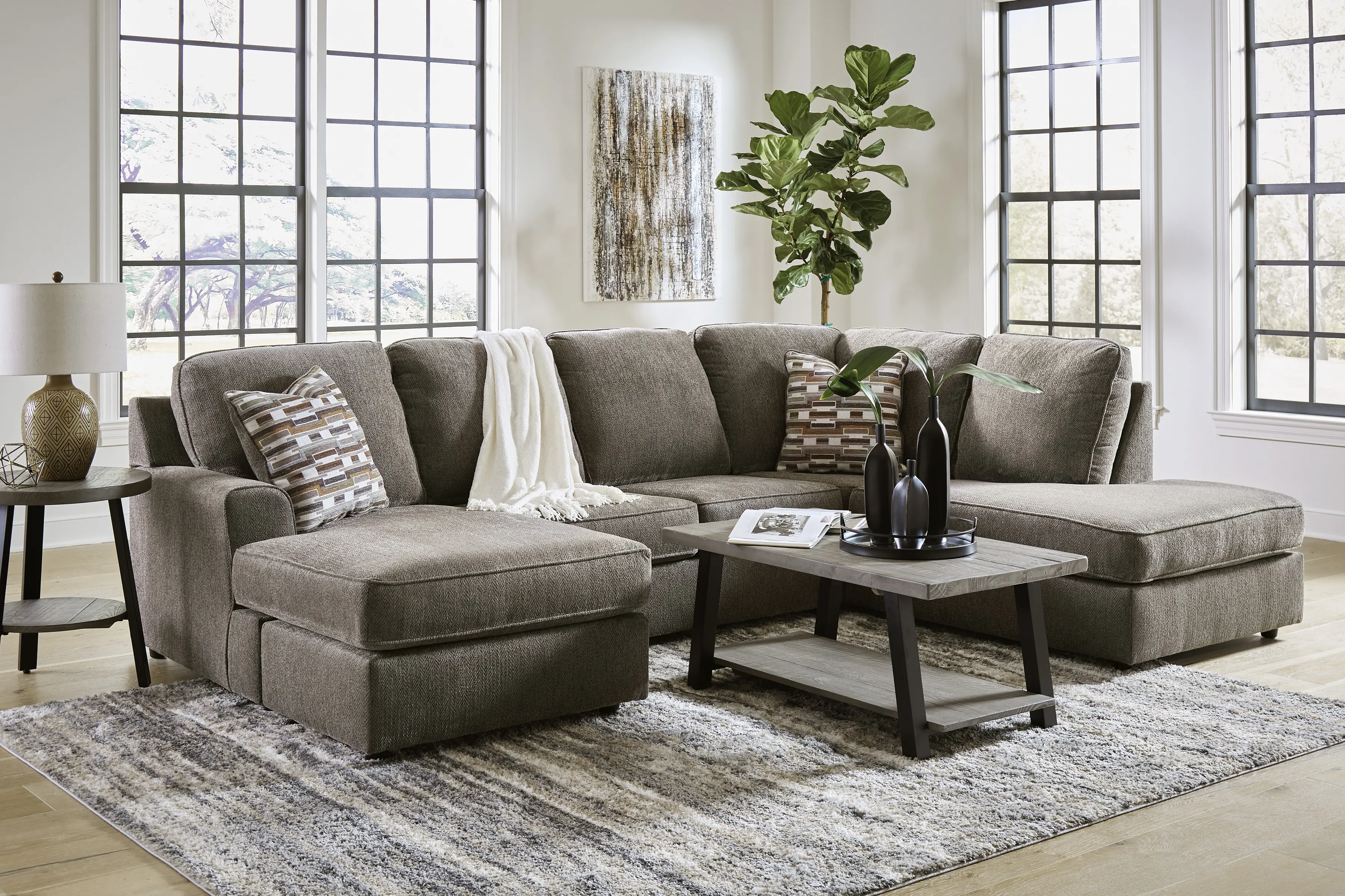 O'Pharrell Putty Brown 2 Piece Sectional