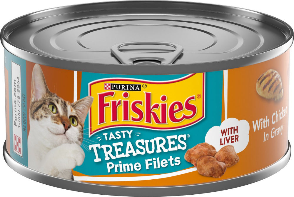 Friskies Tasty Treasures Prime Filets Chicken  Liver Canned Cat Food